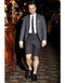 Mens Blazer With Shorts - Black Suit - AlbertoNardoniStore