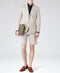 Mens Blazer With Shorts - Grey Suit - AlbertoNardoniStore