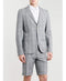 Mens Blazer With Shorts - Light Gray Suit - AlbertoNardoniStore