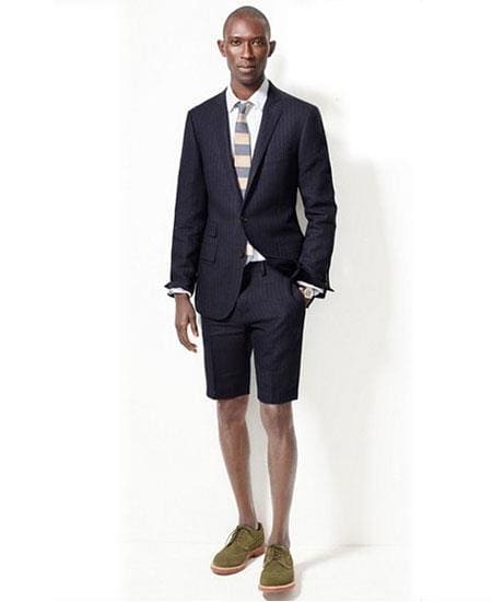 Mens Blazer With Shorts - Navy Blue Suit - AlbertoNardoniStore