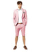 Mens Blazer With Shorts - Pink Suit - AlbertoNardoniStore