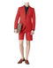 Mens Blazer With Shorts - Red Suit - AlbertoNardoniStore