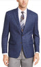 Mens Blue Plaid Blazer - AlbertoNardoniStore