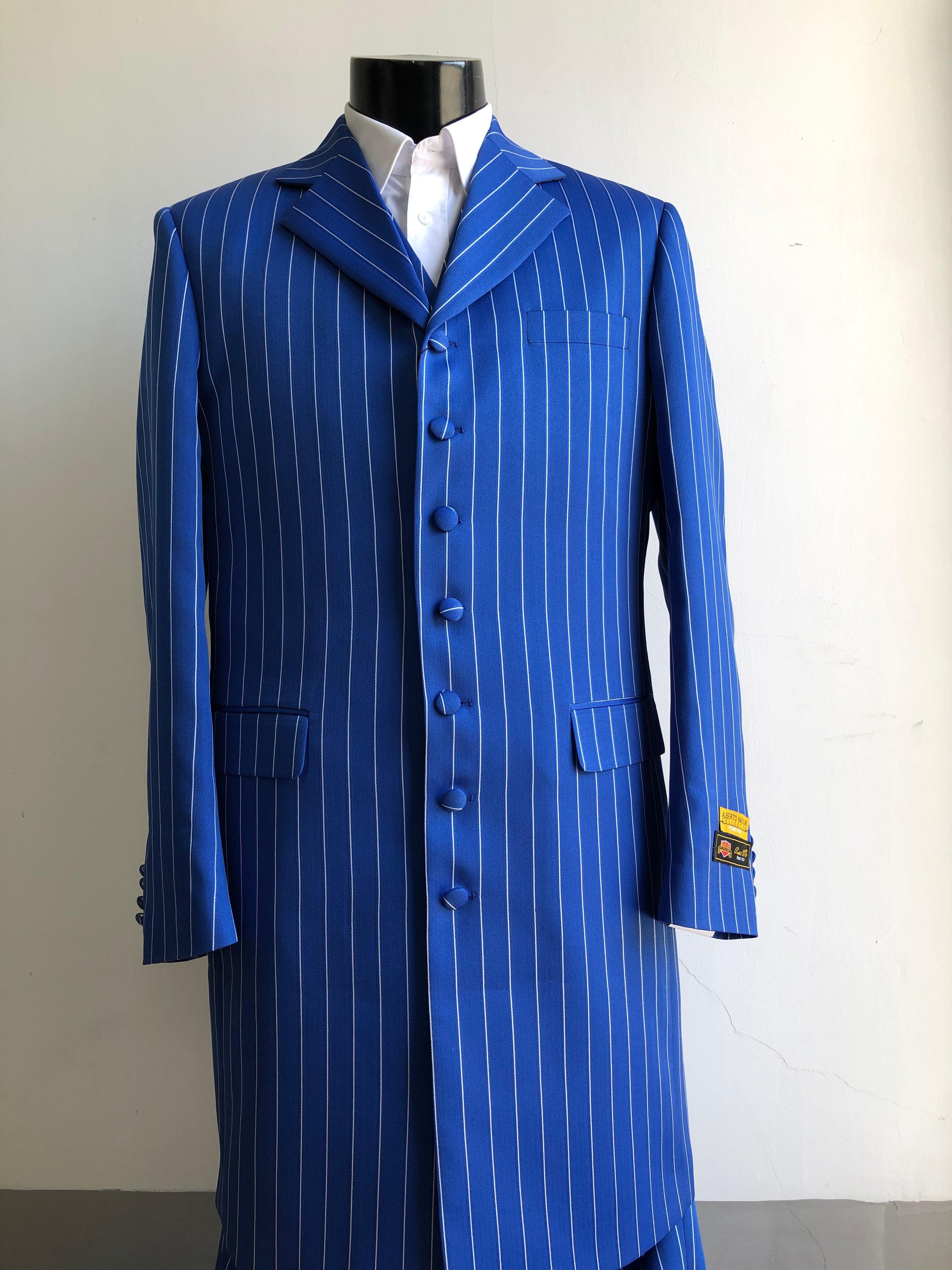 Mens Bright Blue Suit - AlbertoNardoniStore