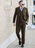 Mens Brown Linen Suit - Many Styles Brands - AlbertoNardoniStore