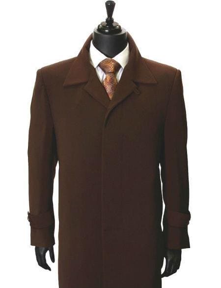 Mens Brown Maxi Coats - AlbertoNardoniStore