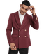 Mens Burgundy Blazer With Gold buttons - AlbertoNardoniStore