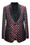 Mens Burgundy Blazer With Gold buttons - AlbertoNardoniStore