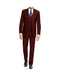 Mens Burgundy Slim Fit Suit - AlbertoNardoniStore