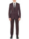 Mens Burgundy Slim Fit Suit - AlbertoNardoniStore