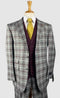 Mens Burgundy Slim Fit Suit - AlbertoNardoniStore