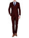 Mens Burgundy Slim Fit Suit - AlbertoNardoniStore