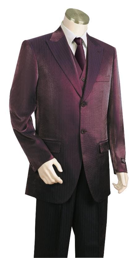 Mens Burgundy Slim Fit Suit - AlbertoNardoniStore