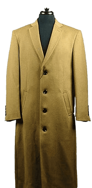 Mens Camel Wool Coat -4 Button Bravo Top Overcoat - AlbertoNardoniStore
