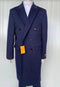 Mens Cashmere Blend Blue Coat Full length Overcoat - AlbertoNardoniStore