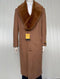 Mens Cashmere Blend Brown Full length Overcoat - AlbertoNardoniStore