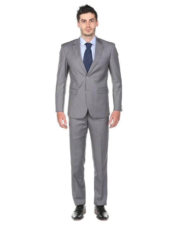 Mens Classic Fit Suit Light Grey - AlbertoNardoniStore