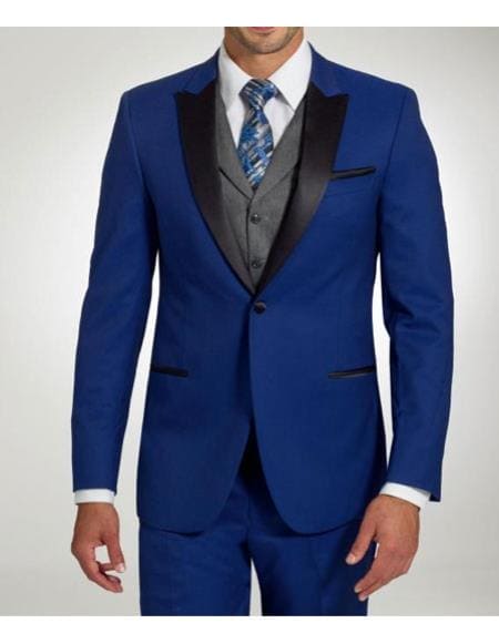 Mens Cobalt Blue Suit - AlbertoNardoniStore