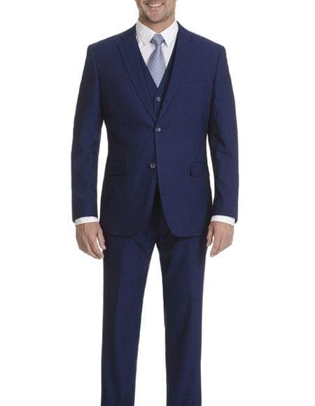 Mens Cobalt Blue Suit - AlbertoNardoniStore