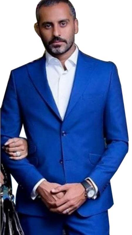 Mens Cobalt Blue Suit - AlbertoNardoniStore