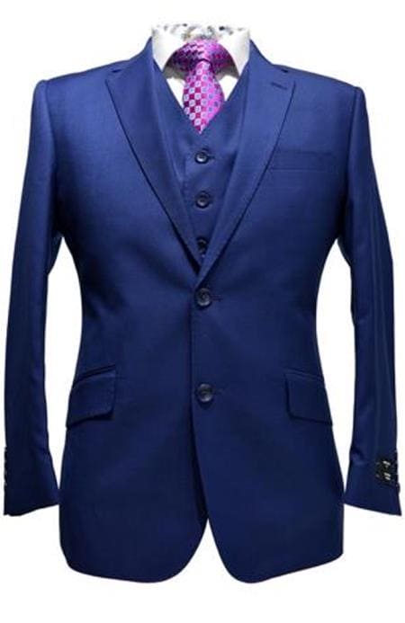 Mens Cobalt Blue Suit - AlbertoNardoniStore