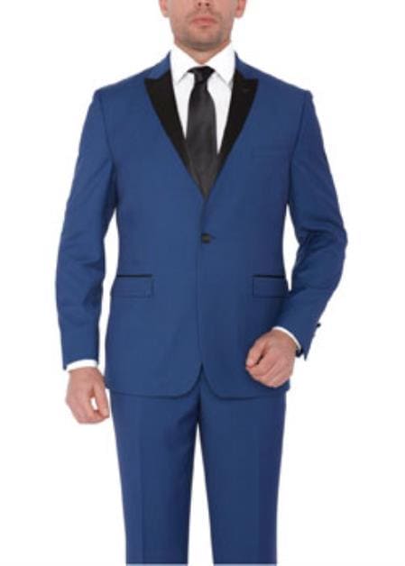 Mens Cobalt Blue Suit - AlbertoNardoniStore