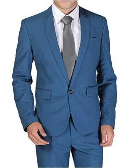 Mens Cobalt Blue Suit - AlbertoNardoniStore