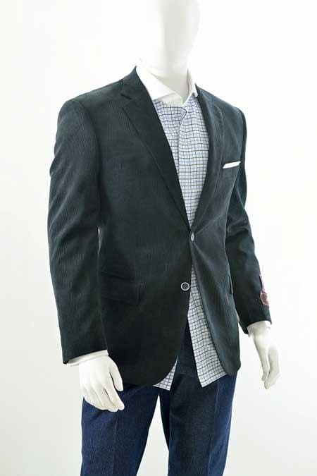 Mens Corduroy Black Blazer - AlbertoNardoniStore