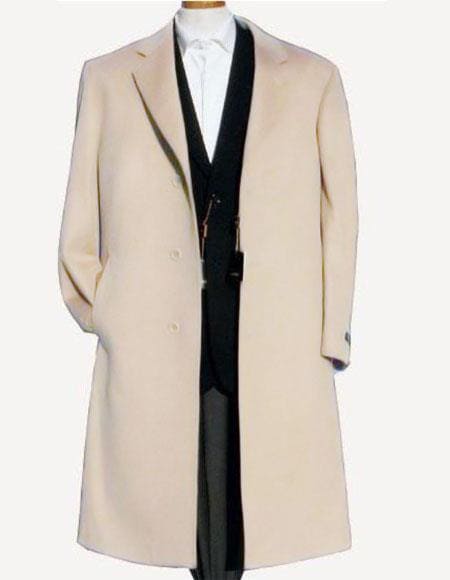 Mens Cream Trench Coat - AlbertoNardoniStore