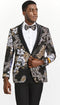 Mens Dinner Jacket For Sale - Black and Silver Dinner Jacket - AlbertoNardoniStore