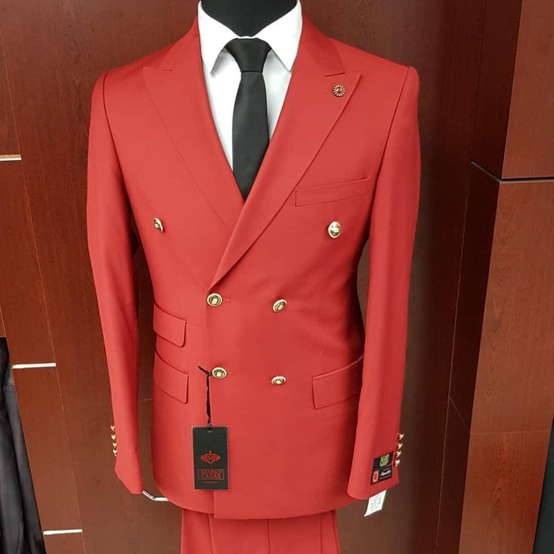 Mens Double Breasted Blazer - %100 Wool "Color" Double Breasted Sport Coat - AlbertoNardoniStore