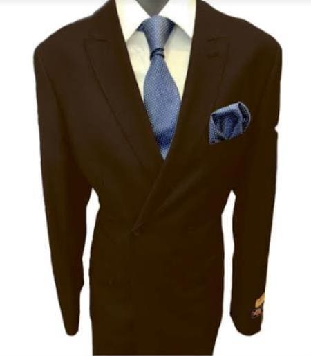 Mens Double Breasted Peak Lapel Suit - AlbertoNardoniStore