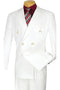 Mens Double Breasted Poplin Dress Blazer in White - AlbertoNardoniStore