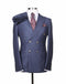 Mens Double Breasted Suit - %100 Wool Fabric - Flat Front Pants - AlbertoNardoniStore