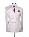 Mens Double Breasted Suit - %100 Wool Fabric - Flat Front Pants - AlbertoNardoniStore