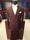 Mens Double Breasted Suit - %100 Wool Fabric - Flat Front Pants - AlbertoNardoniStore