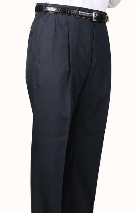 Mens Double Pleated Wool Trousers - AlbertoNardoniStore