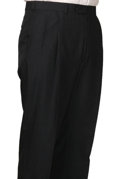 Mens Double Pleated Wool Trousers - AlbertoNardoniStore