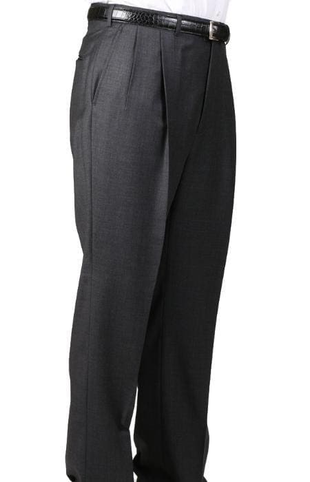 Mens Double Pleated Wool Trousers - AlbertoNardoniStore