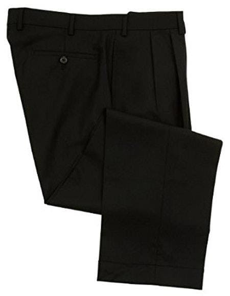 Mens Double Pleated Wool Trousers - AlbertoNardoniStore