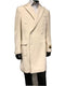 Mens Driving Coat - Mens Carcoat - Cream Wool Coat - AlbertoNardoniStore