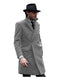 Mens Driving Coat - Mens Carcoat - Gray Wool Coat - AlbertoNardoniStore