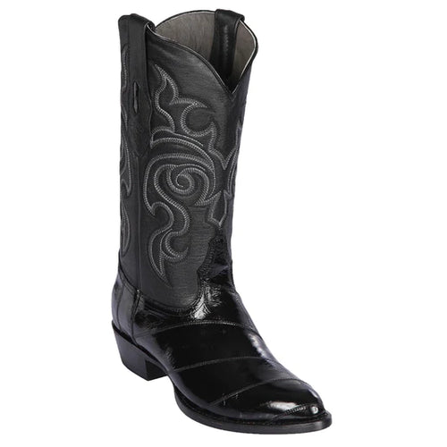 Mens Eel Skin Cowboy Boots - Round Toe Boots - AlbertoNardoniStore