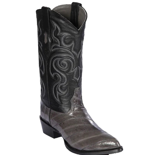 Mens Eel Skin Cowboy Boots - Round Toe Boots - AlbertoNardoniStore