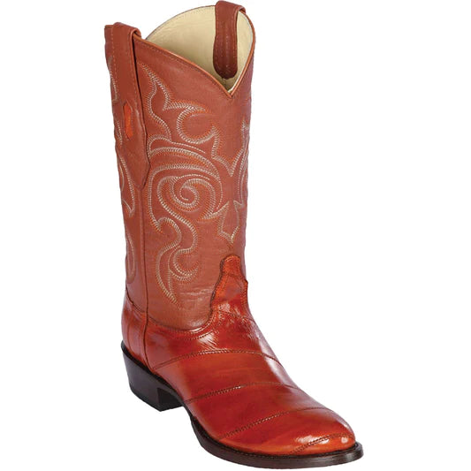 Mens Eel Skin Cowboy Boots - Round Toe Boots – AlbertoNardoniStore