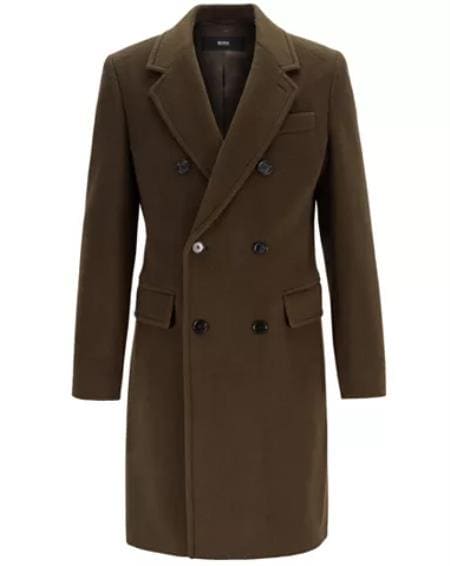 Mens Fashion Show Capsule Coat Alberto Nardoni Mens Double Breasted Wool Overcoat - AlbertoNardoniStore