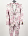 Mens Floral Flower Suit With Matching Bowtie - AlbertoNardoniStore