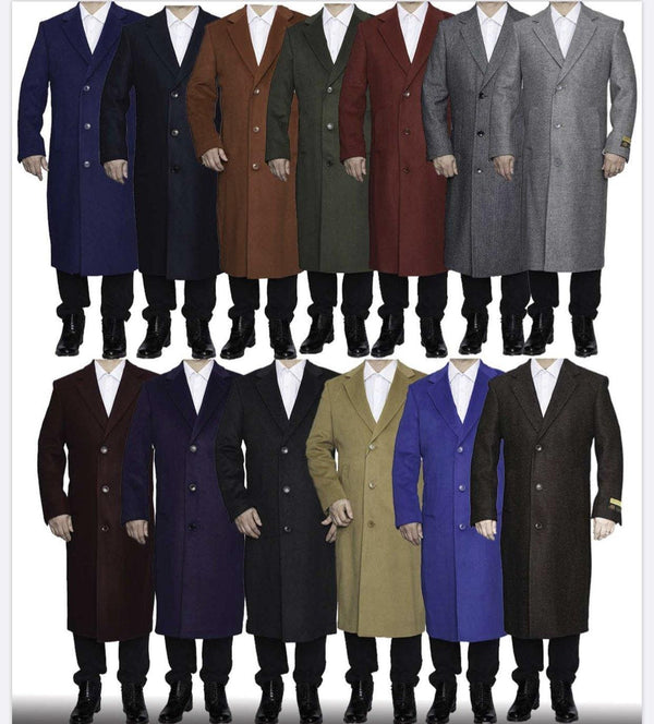 Mens Full Length Overcoat - AlbertoNardoniStore