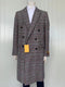 Mens Full Length Wool and Cashmere Overcoat - Winter Topcoats - Light Grey - AlbertoNardoniStore