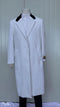 Mens Full Length Wool and Cashmere Overcoat - Winter Topcoats - White - AlbertoNardoniStore